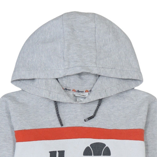 Ellesse Boys Grey Pullover Hoodie 14 Years Logo Fleece Sweatshirt
