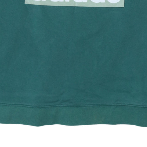 Adidas Womens Green XL Sweatshirt Crew Neck Long Sleeve Logo Print