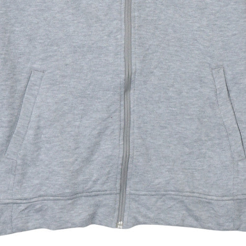 Adidas Womens Grey Full Zip Hoodie Size M 12-14 Climalite