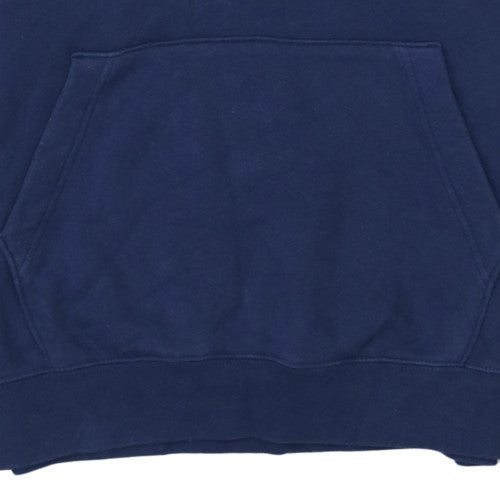 Nike Mens Blue Pullover Hoodie Medium Fleece Sweatshirt