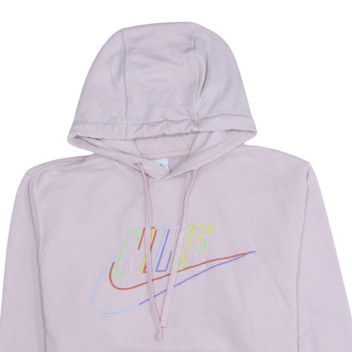 Nike Womens Pink Pullover Hoodie Medium Cotton Blend Sweatshirt