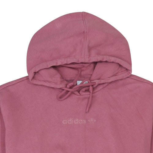 Adidas Womens Pink Pullover Hoodie UK 10 Cotton Blend Casual