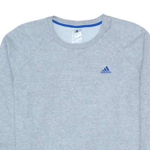 Adidas Men's Grey Crew Neck Pullover Sweatshirt Size S