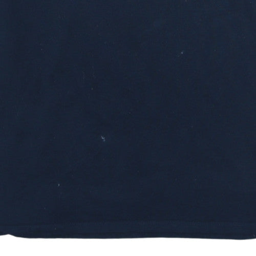 Nike Men's Blue Crew Neck Athletic Fit Cotton T-Shirt Size L