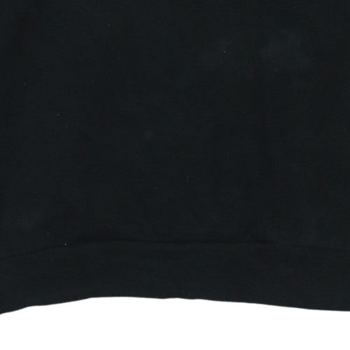 Umbro Mens Black Medium Crew Neck Logo Sweatshirt Pullover