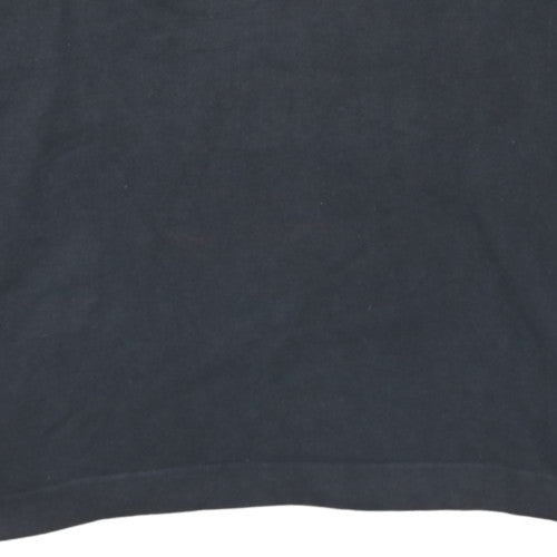 Timberland Men's Black Long Sleeve Cotton Button-Up Polo Shirt Size M