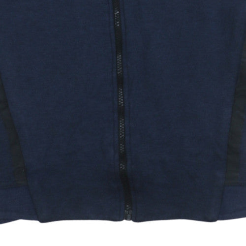 Nike Men's Navy Blue Full Zip Hoodie Medium Cotton Blend