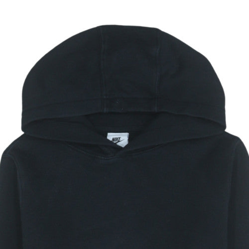 Nike Boys Black Pullover Hoodie L Logo Fleece Sweatshirt