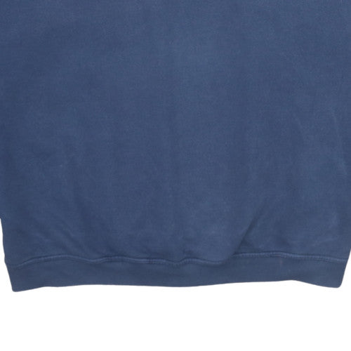 Adidas Women Navy Blue Crew Neck Pullover Sweatshirt Size L