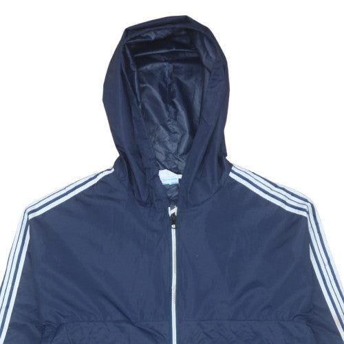 Salik International Men's Blue Hooded Windbreaker Jacket XL