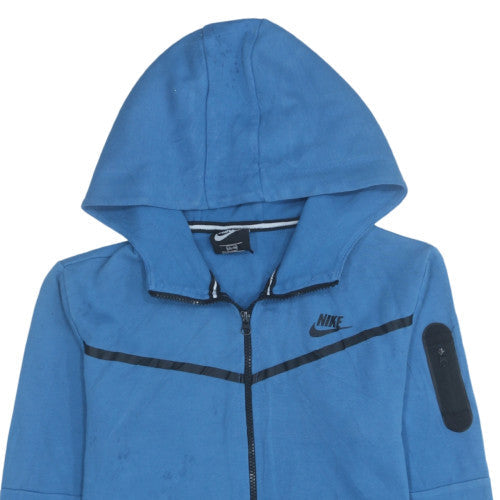 Nike Boys Blue Full Zip Hoodie Size 10-11 Years Regular Fit