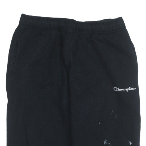 Champion Men's Black Sweatpants Medium Regular Fit Elastic Waist