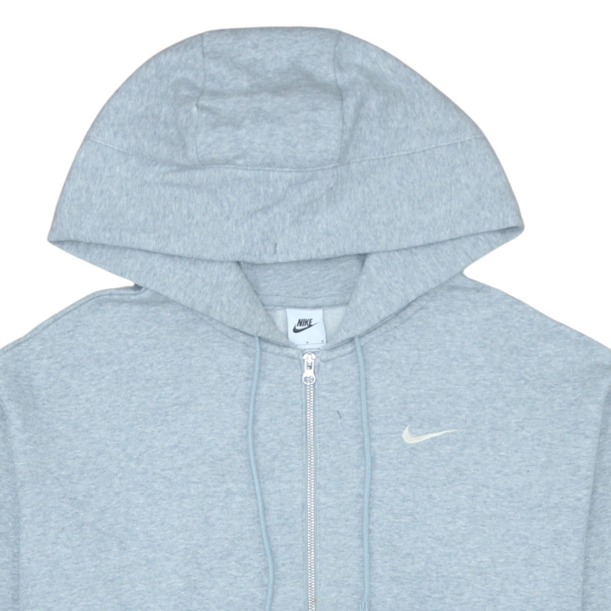 Nike Men's Grey Full Zip Hoodie M Logo Sportswear Sweatshirt