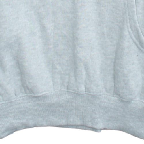 Hard Rock Cafe Men Grey Pullover Hoodie L Music Logo Fleece