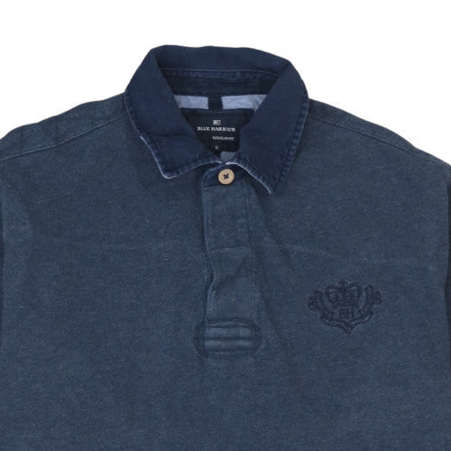 Marks & Spencer Blue Harbour Men's Blue Henley Sweatshirt M