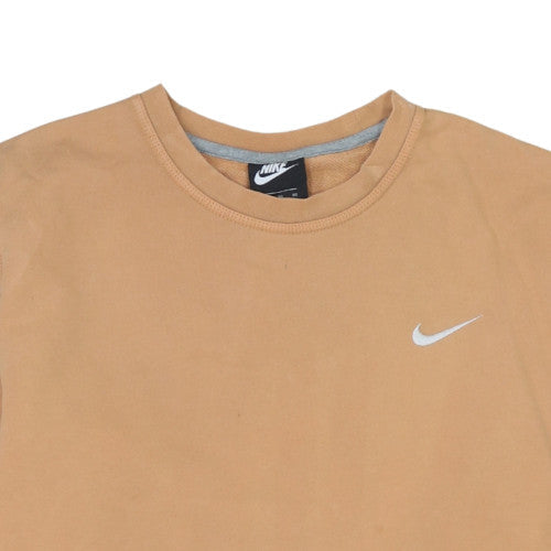 Nike Men's Beige XL Pullover Sweatshirt Crew Neck Logo Jumper