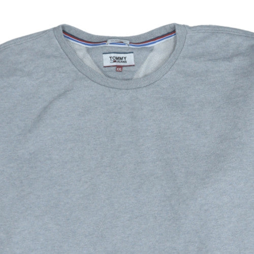 Tommy Jeans Men Grey XXL Relaxed Fit Crew Neck Sweatshirt
