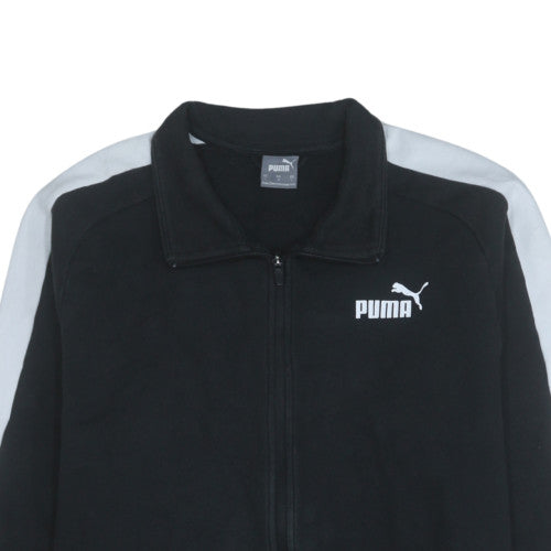 Puma Mens Black Full Zip Sports Sweatshirt L Fleece Jacket