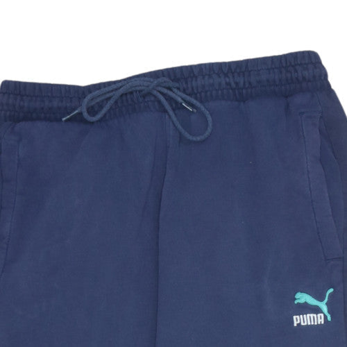 Puma Men's Blue Jogger Sweatpants M Regular Fit Cotton Blend