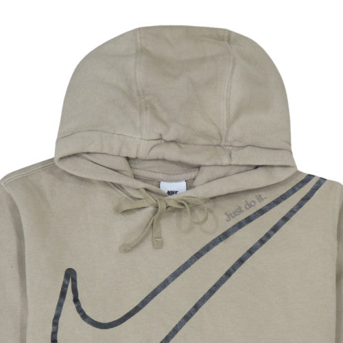 Nike Men's Beige Pullover Hoodie Small Logo Sportswear