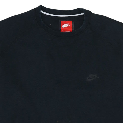 Nike Men’s Black 2XL Pullover Fleece Sweatshirt Crew Neck Regular Fit