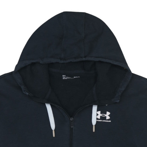 Under Armour Men's Black Full Zip Hoodie Size L Relaxed Fit