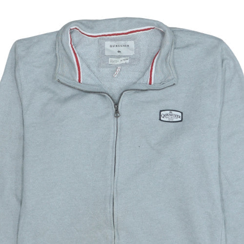 Quiksilver Mens Grey Full Zip Sweatshirt YL Classic Fit