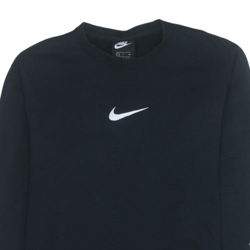 Nike Men's Black Small Pullover Sweatshirt with Logo Print