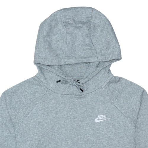 Nike Men's Grey Pullover Hoodie M Fleece Logo Lightweight