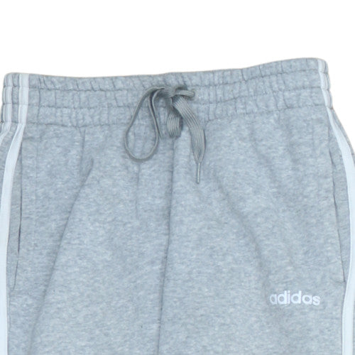 Adidas Womens Grey XS Jogger Sweatpants with Drawstring Waist