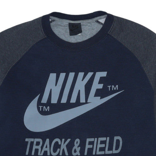 Nike Men's Blue XL Pullover Sweatshirt Track & Field Logo