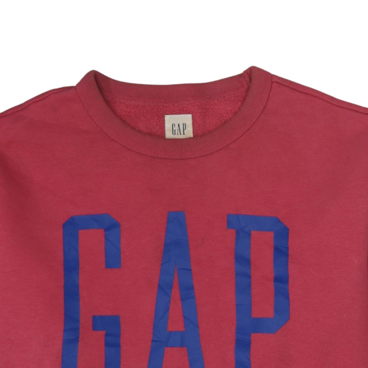 Gap Women Red Logo Crew Neck Pullover Sweatshirt M