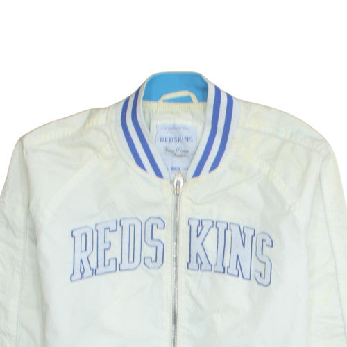 Redskins Men's White Varsity Jacket M Lightweight Full Zip