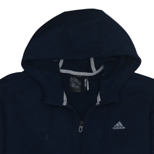 Adidas Men's Blue Full Zip Hoodie M Sportswear Climalite