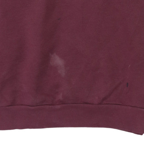 Puma Womens Burgundy Crew Neck Pullover Sweatshirt XS