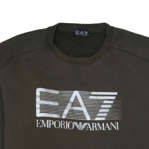 Emporio Armani EA7 Men's Black Crew Neck Sweatshirt M Classic Fit