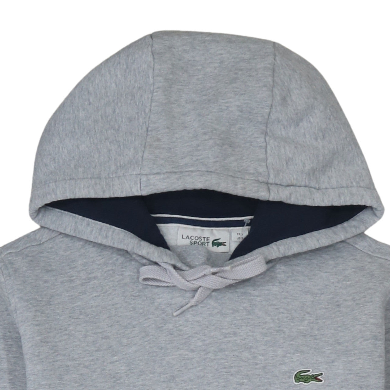 Lacoste Sport Men's Grey Pullover Hoodie Size S Cotton Blend