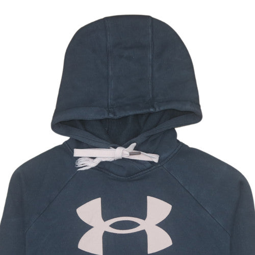 Under Armour Men's Blue Pullover Hoodie M Logo Fleece Sweatshirt