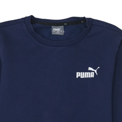 Puma Men's Blue Crew Neck Pullover Sweatshirt XS Regular Fit