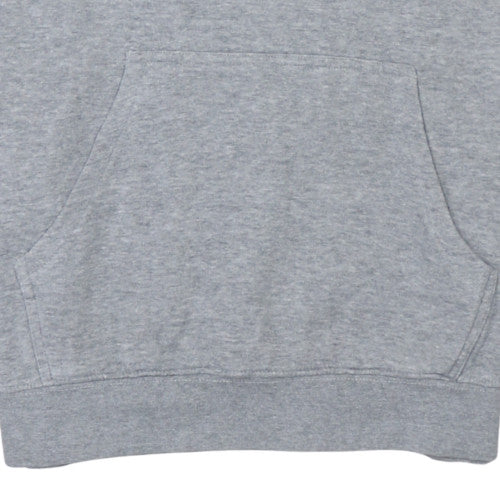 Champion Men's Grey Pullover Hoodie Large Regular Fit Logo Fleece