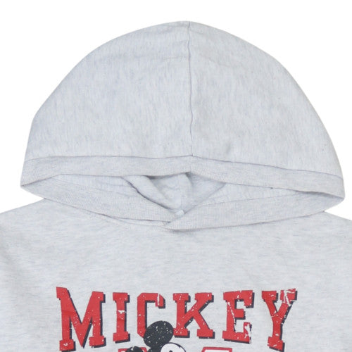 Disney Primark Women Grey 2XS Pullover Hoodie Mickey Print