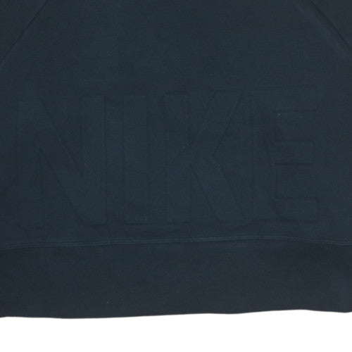 Nike Women Black Dri-FIT Pullover Sweatshirt L Crew Neck