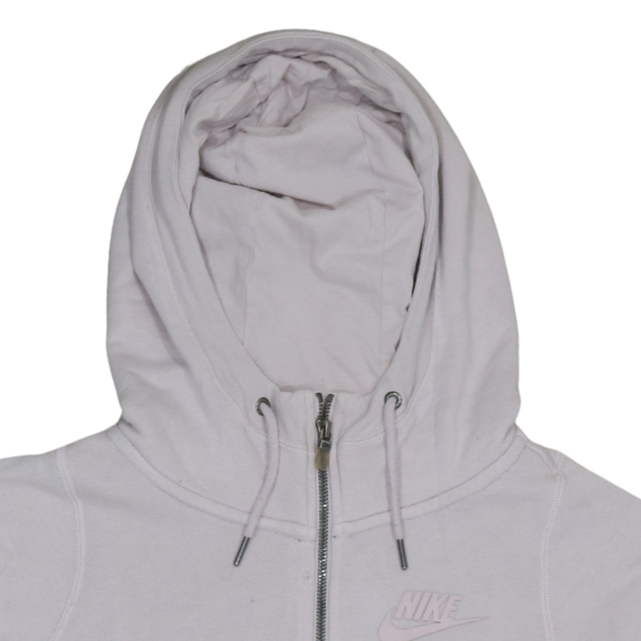 Nike Women’s Beige Full Zip Hoodie Medium Cotton Blend