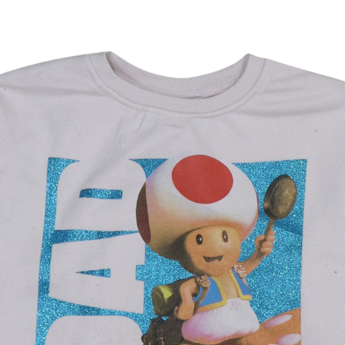 Additional view of Primark girls’ white toad super mario bros sweatshirt 11 years pullover
