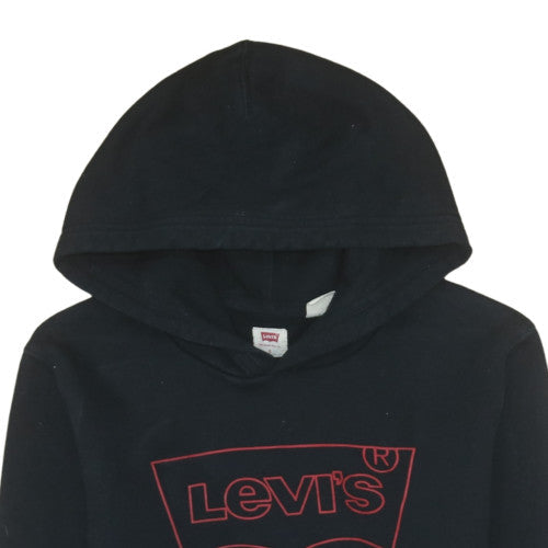 Levi's Women Black S Pullover Hoodie with Logo Print