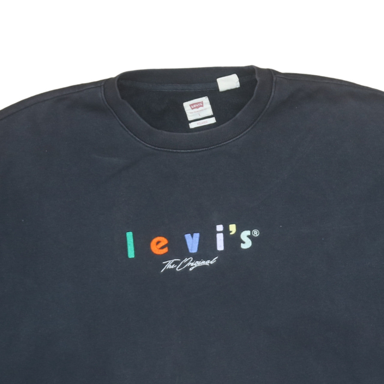 Levi's Men's Black Relaxed Fit Crew Neck Sweatshirt L