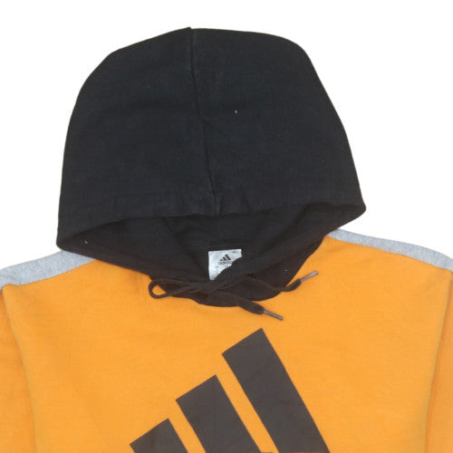 Adidas Mens Multicoloured Pullover Hoodie Size S Fleece Logo