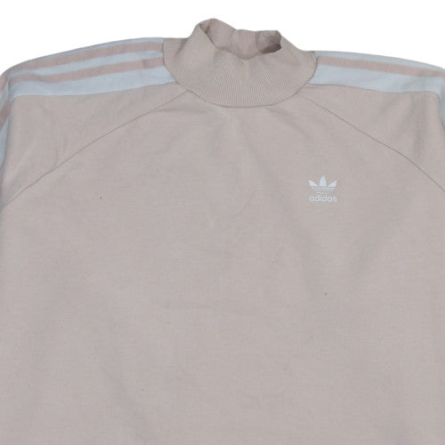 Adidas Women Beige Crew Neck Long Sleeve Sweatshirt Size 10