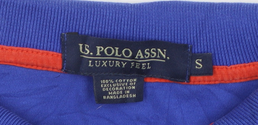 U.S. Polo Assn. Men's Blue Cotton Short Sleeve Polo Shirt Size S