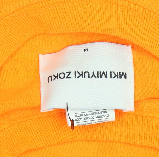 MKI MIYUKI ZOKU Men’s Orange Long Sleeve Crew Neck T-Shirt M